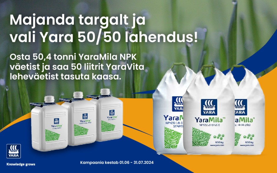 Majanda targalt ja vali Yara 50/50 lahendus!